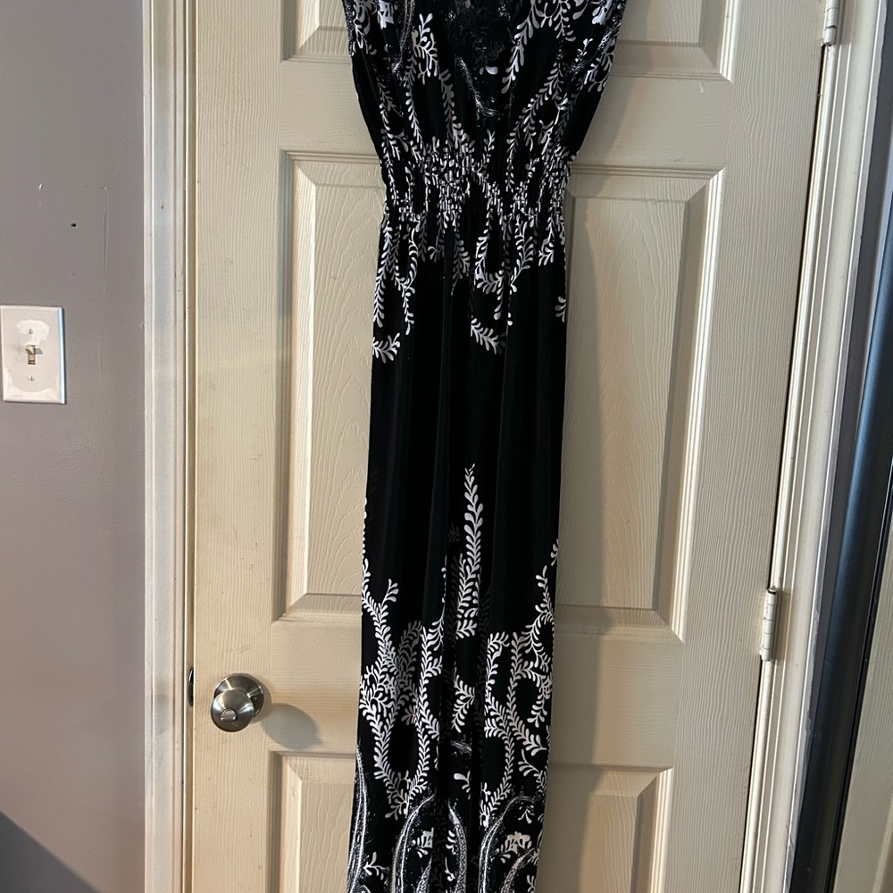 Elegant Black and White Women's Dress